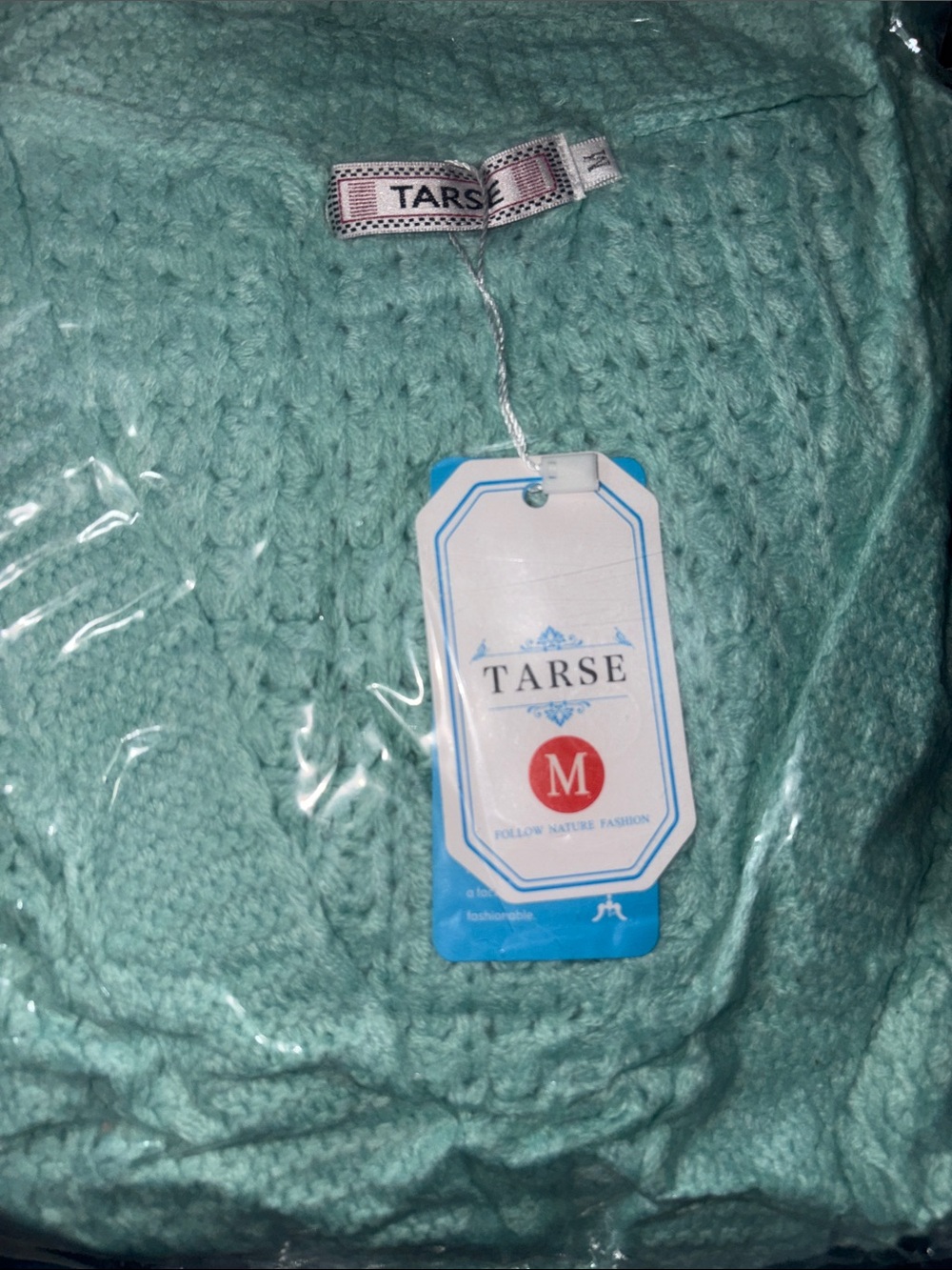 TARSE Mint Knit Sweater Size M - NWT